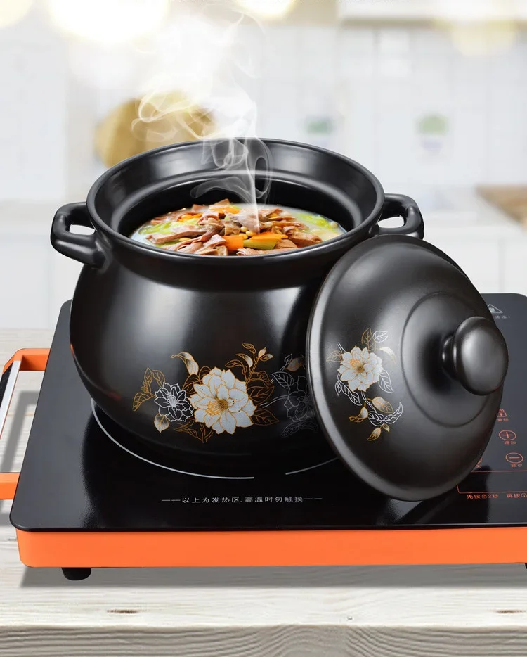 Ceramic Casserole Pot interior