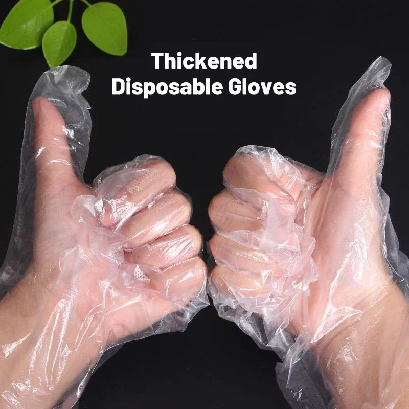 100/300/500PCS Disposable Gloves Waterproof Clean Hygienic Plastic Fruit Gloves Food Thickening Film Disposable Kitchenware