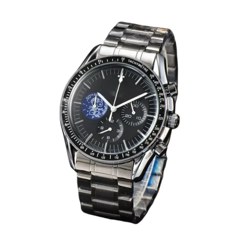 Luminous Calendar Luxury Men's Quartz Watch - Stainless Steel, Waterproof, Sporty Design