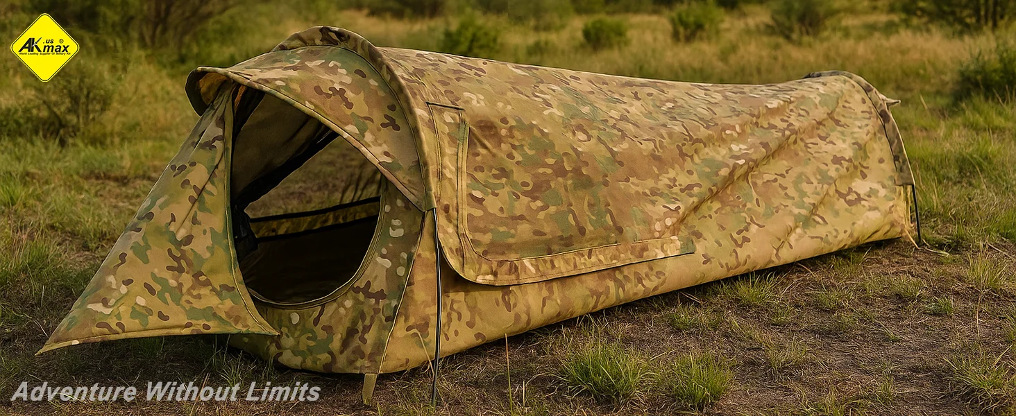 Military Hideaway Bivy Tent Lightweight Waterproof Camping Compact Single-Pole Tent for Backpacking Hiking