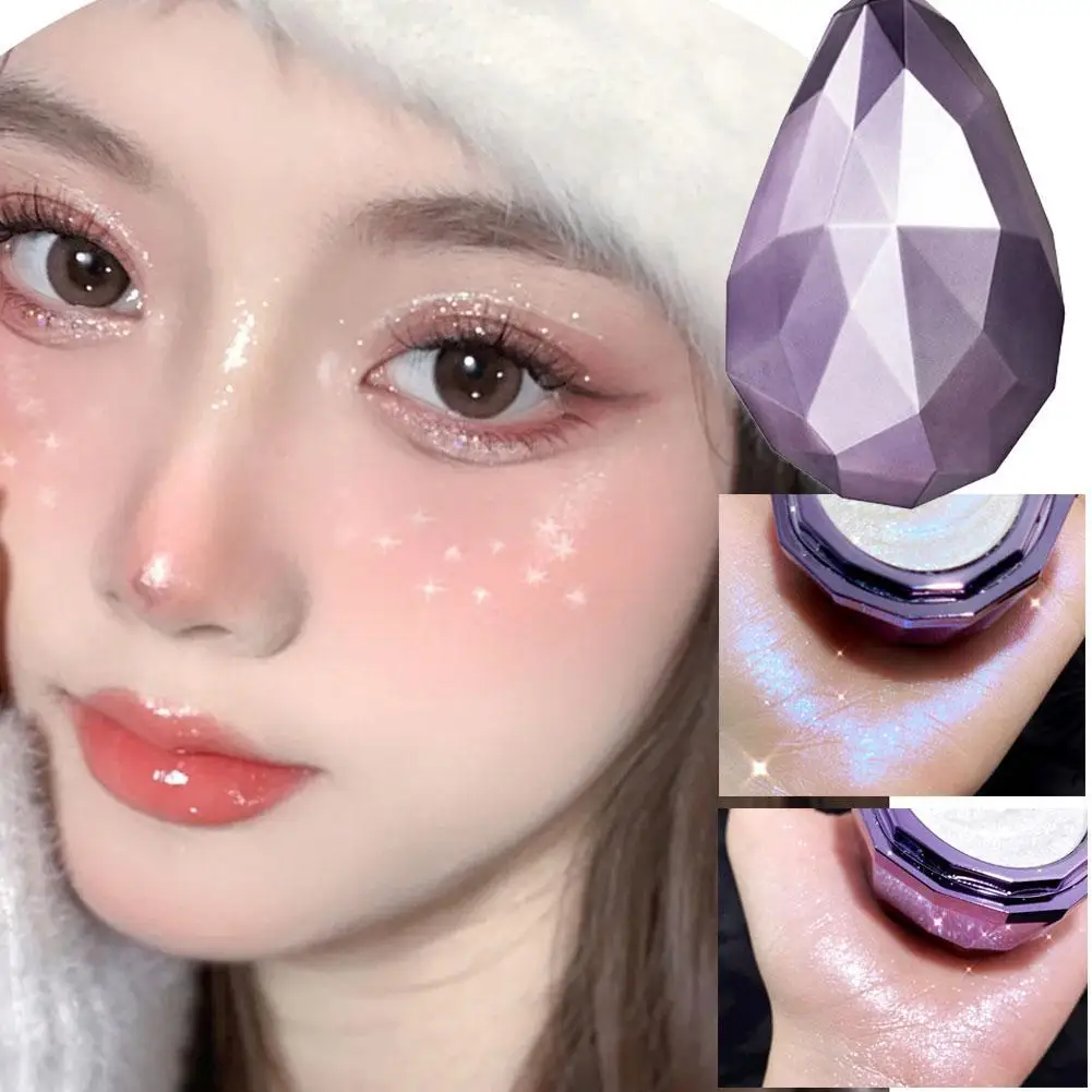 

Purple Diamond Highlighter Powder Glitter Palette Makeup Glow Face Contour Shimmer Illuminator Highlight Cosmetics