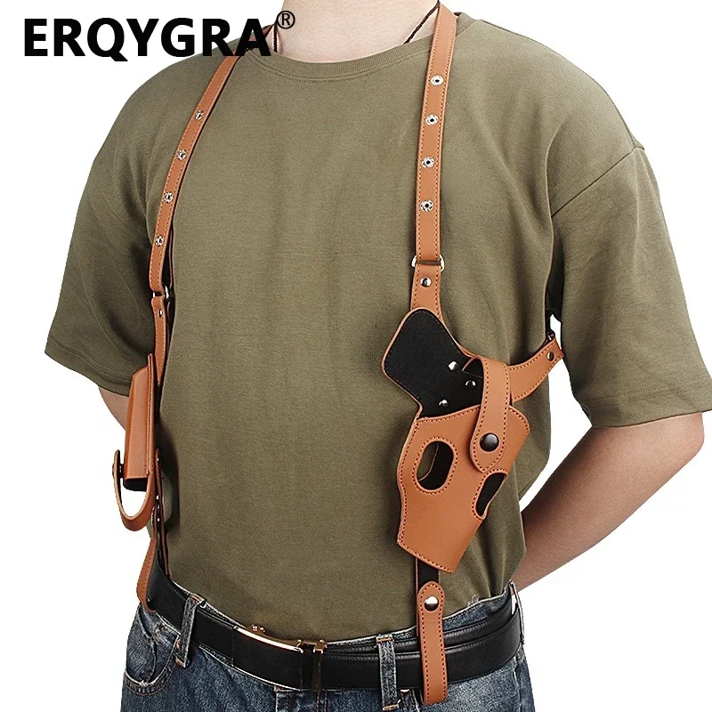 

ERQYGRA Tactical Hunting Concealed Holster Anti-theft Chest Double Shoulder Bag Portable Hidden Molle Pouches System Accessories