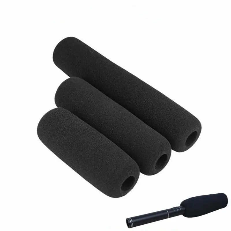 Microphone Windscreen 1PC Black Camera Microphone Windscreen Soft Foam Mic Sponge Covers for Shotgun Video Microphones