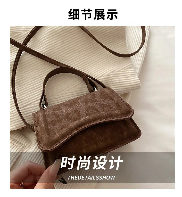 Neue Mode Mini Umhängetasche für Frauen Schulter Tasche Leopard Print Trendy Umhängetasche Einfache Casual Handtasche Kleine Quadratische Taschen – Detail 3