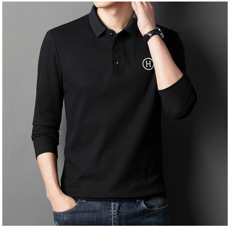 

Autumn and Winter Men's Casual Autumn Wear Thin Long-sleeved T-shirt Junior Top Bottoming Shirt