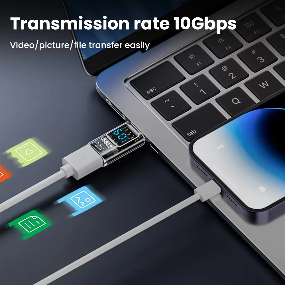 USB3.2 디지털 디스플레이 어댑터 4K@60Hz USB-C OTG 아이폰16 15 프로 맥스 삼성 아이패드 PC 노트북 고속 충전 데이터 동기화