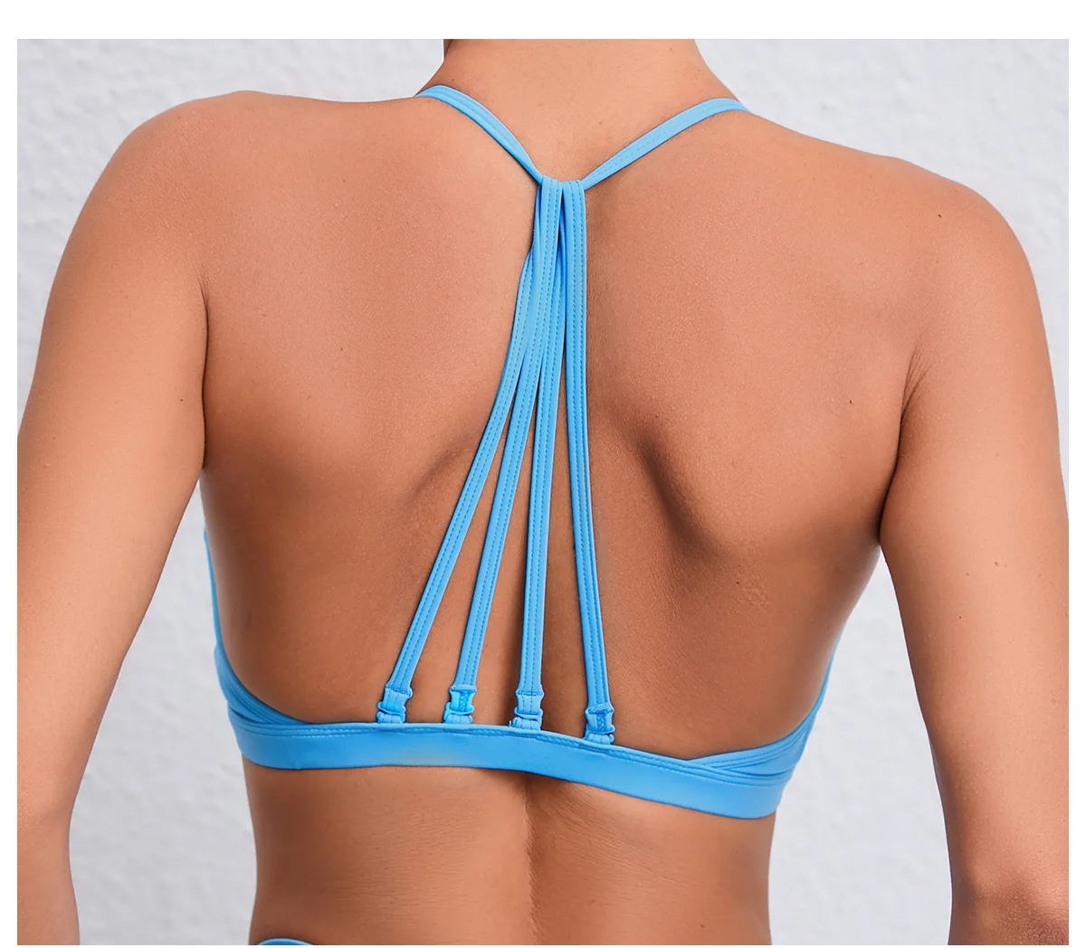 Yoga Sports Bra - Lightweight Nylon Spandex Multi Wear Crop Top with Removable Straps