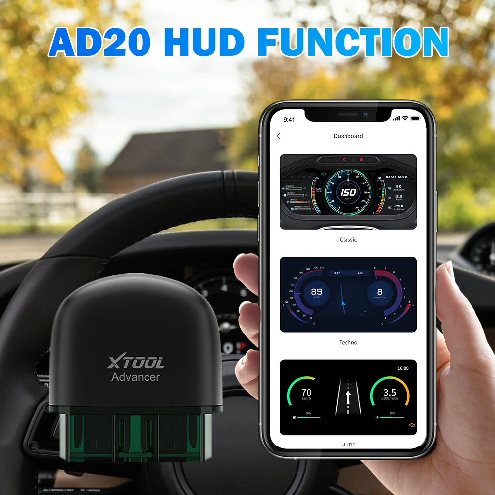 XTOOL AD20 Bluetooth OBD2 Scanner For Engine System Diagnostic Code Reader HUD Display Perfromance Test Lifetime Free Update 6
