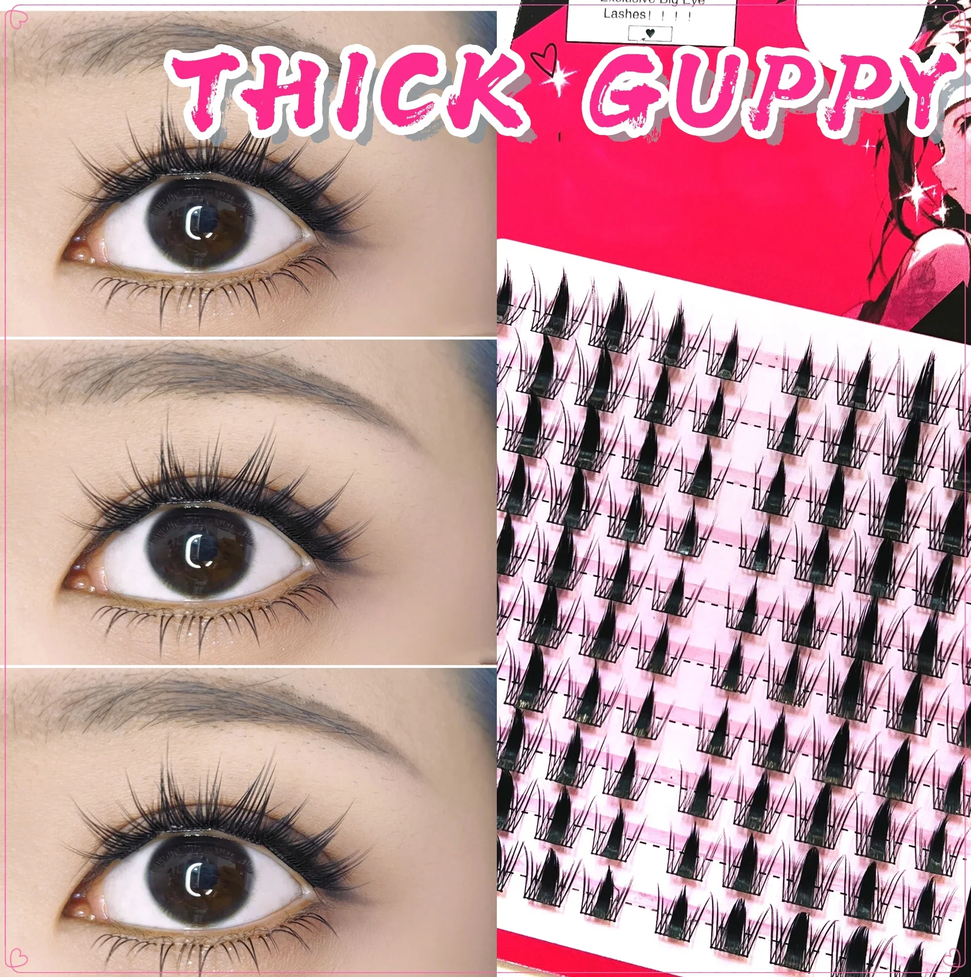 Thick PUPPY Eyeslash Extension 120PCS Personal Eye Lash Professional Makeup Individual Cluster Grafting Sweet False EyeLashes