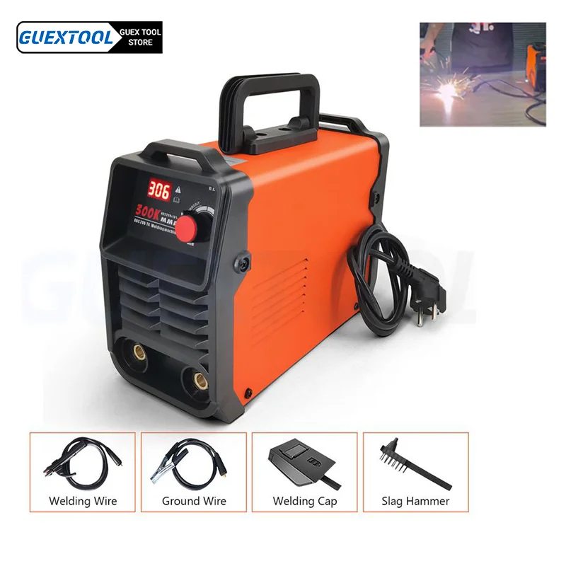 Electric Welding Machine 220V/110V Mini Portable Current Adjustable Compact Welding Machine Manual Metal Arc Electric Welder