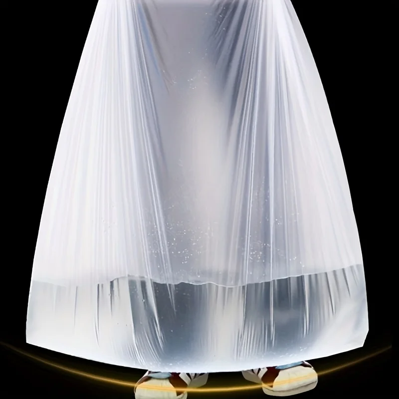 Trash Bags Garbage Bags 50PCS Large Garbage Bags Plastic Thickened Rubbish Bag Transparent Leak Proof Trash Storage Bags Home Hotel Garbage Can Liner
