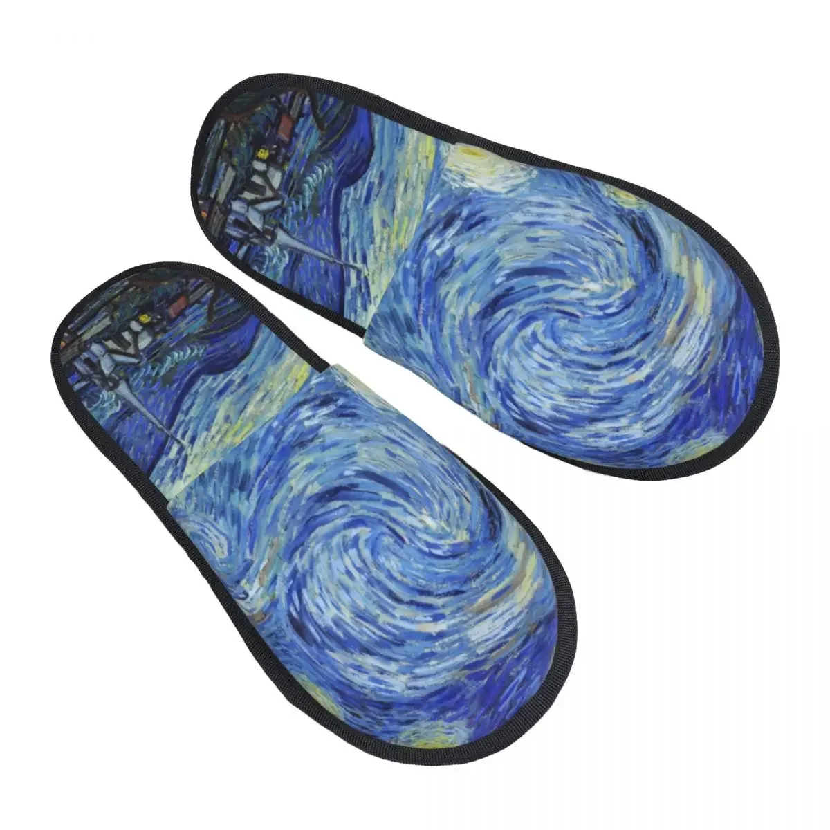 

Vincent Van Gogh Starry Night House Slippers Women Soft Memory Foam Art Painting Slip On Bedroom Slipper Shoes