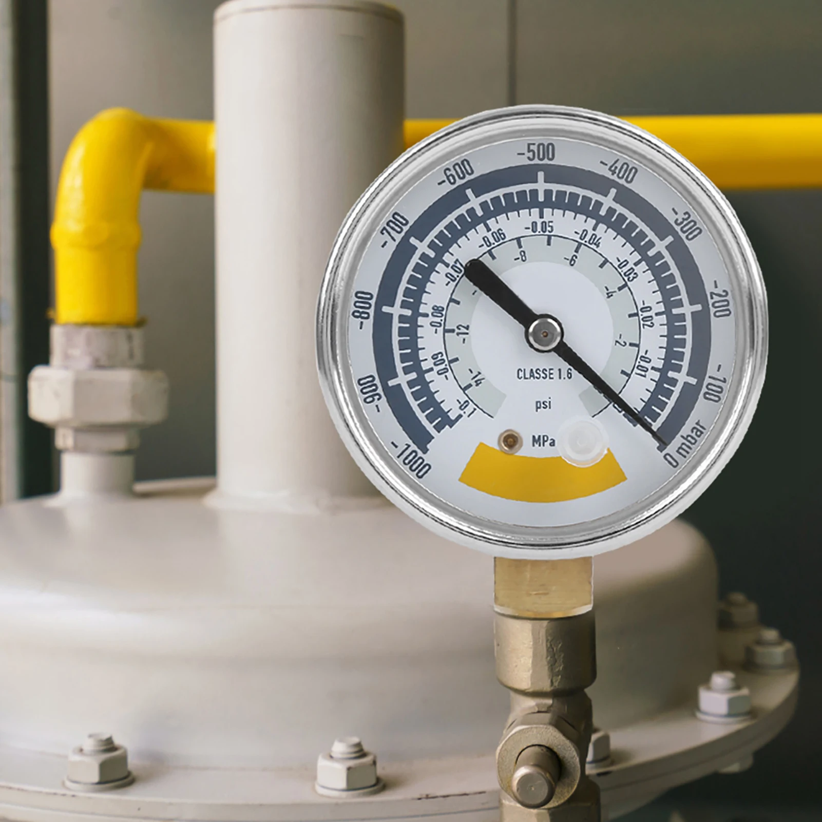 Pressure Gauge Pressure Gauge Accurate Air Gauge Instrument for Vacuum Pump 0‑14psi NPT 1/8in Connector Vacuum 0‑14psi Pressure
