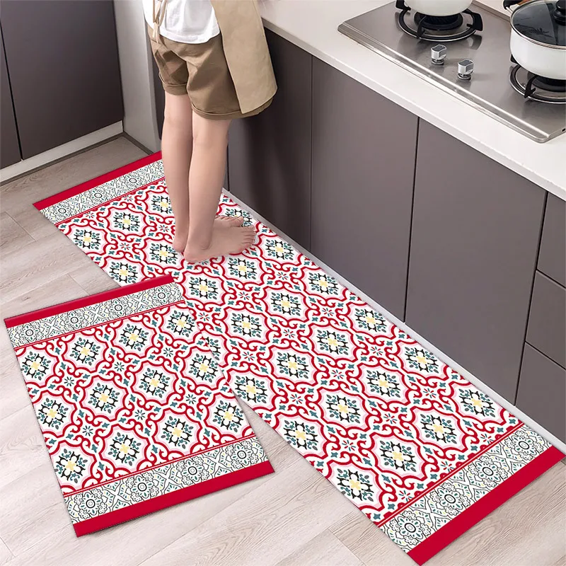 thumbnail image 1 of Alfombrillas de cocina con estampado para el suelo, para hornear, utensilios de cocina, cocina, dormitorio, alfombra antideslizante, 1 of 4