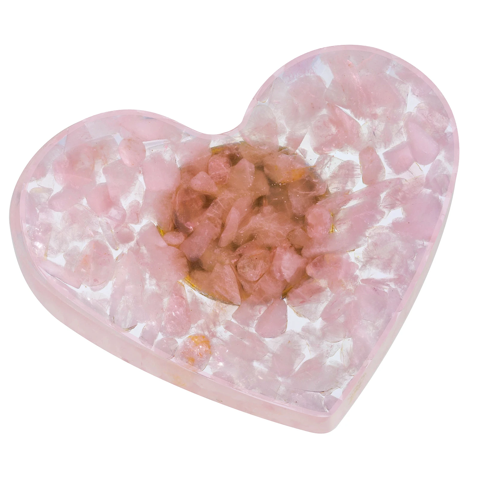 Lovely Heart Shape Crystal Stone Drawer Pull Knobs With Screws, Tumbled Quartz Resin Handles For Dresser Cabinet Decor