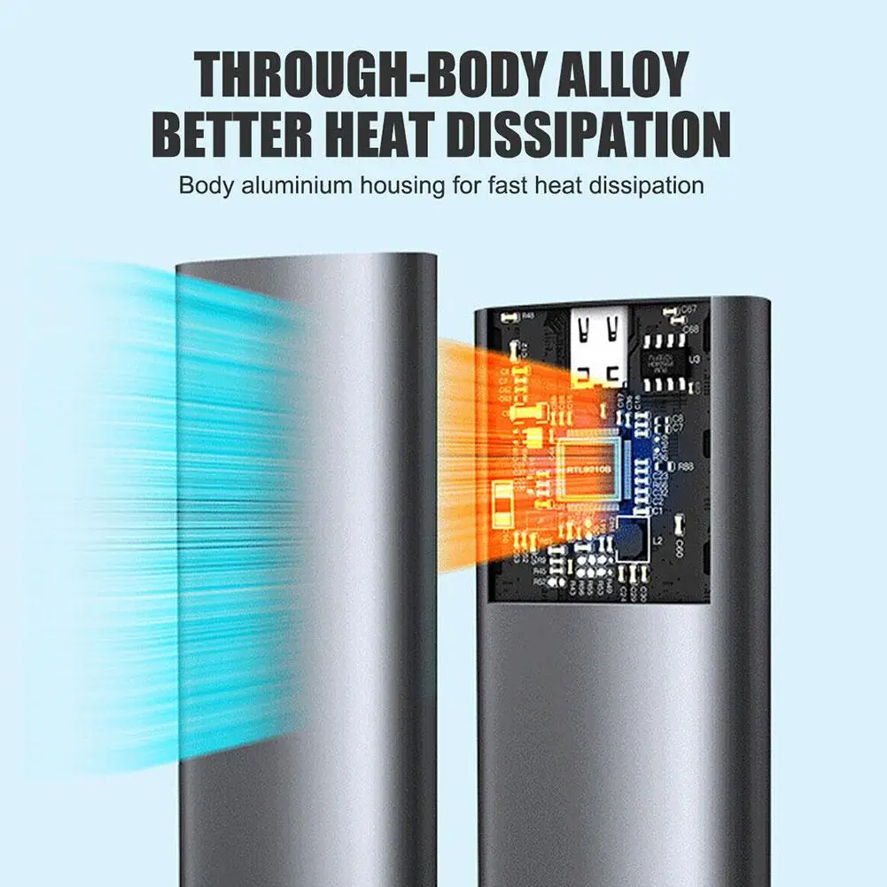 USB 3.1 NGFF NVMEM. 고속 SSD 보호 케이스, 외부 HD USB C 3.2, C타입 I8E9, M2 NVMe 인클로저, 20Gbps