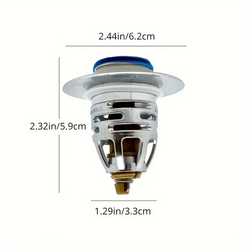 Waterproof Bathroom Sink Plug Stopper Wash Basin Core Bounce Up Drain Filter Sink Plug