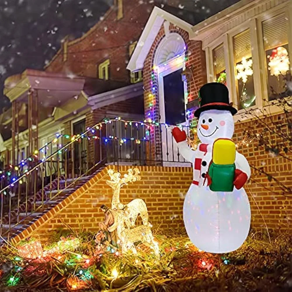 

Christmas Inflatables Decorations, Snowman Xmas Inflatable LED Lights for Outdoor Yard Garden Christmas Decorations 5FT/1.5M