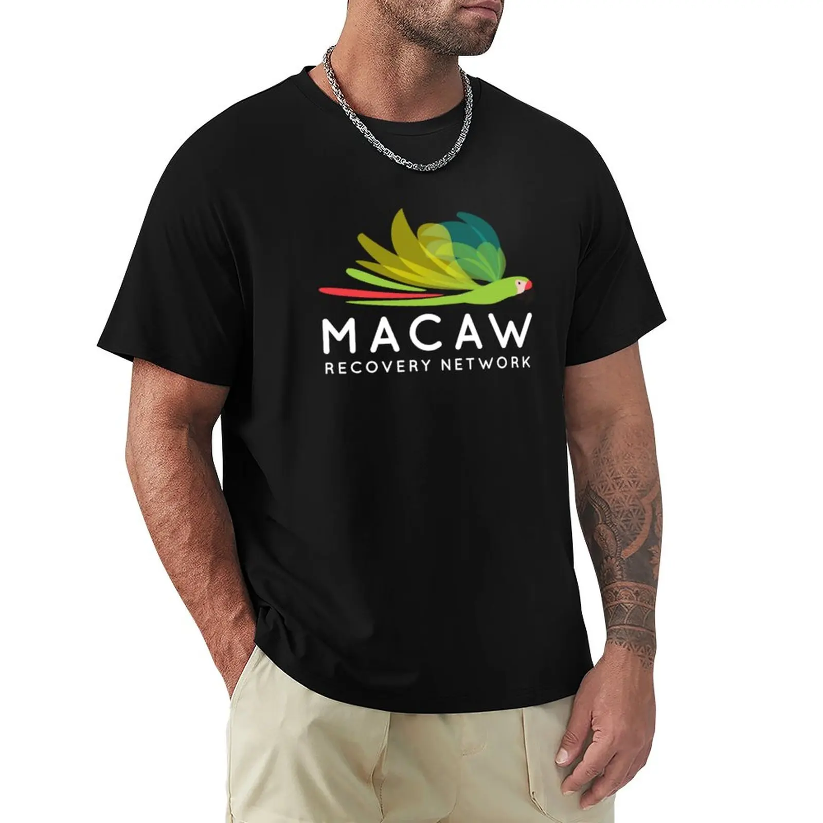 Macaw Recovery Network Logo T-Shirt T-Shirt aesthetic clothes shirts graphic tees slim fit t shirts for men