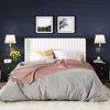 Full Size Velvet Bed Frame/Vertical Channel Tufted Wingback Headboard/Upholstered Platform Bed/Strong Wooden Slats 3