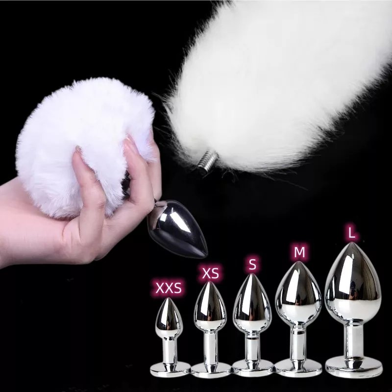 Exotic Anue Plug Toys with Separable Fox Tail Metal Butt Plug for Couple Women Anal Games Rabbit Cosplay Special Accessories