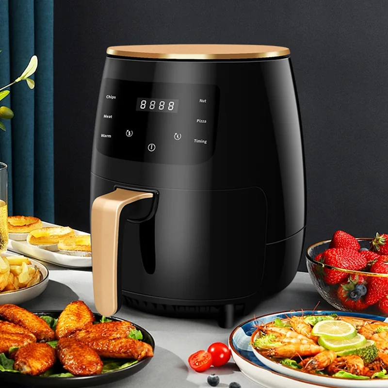 Smart Air Fryer Deep Without Oil Multifunctional 110v/220V Commercial  Electric Cooker Airfryer Timer Preset 8L LED Touchscreen - AliExpress