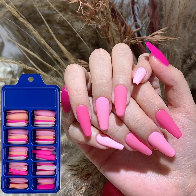 Pink Coffin French Tip, Press on Nails, Bright Green Pink, Swirl Wave  French Tip, Summer Spring, Almond Coffin, Stiletto Square, Long Short  Matte, Colourful, Summer (996) Sale Price £10.