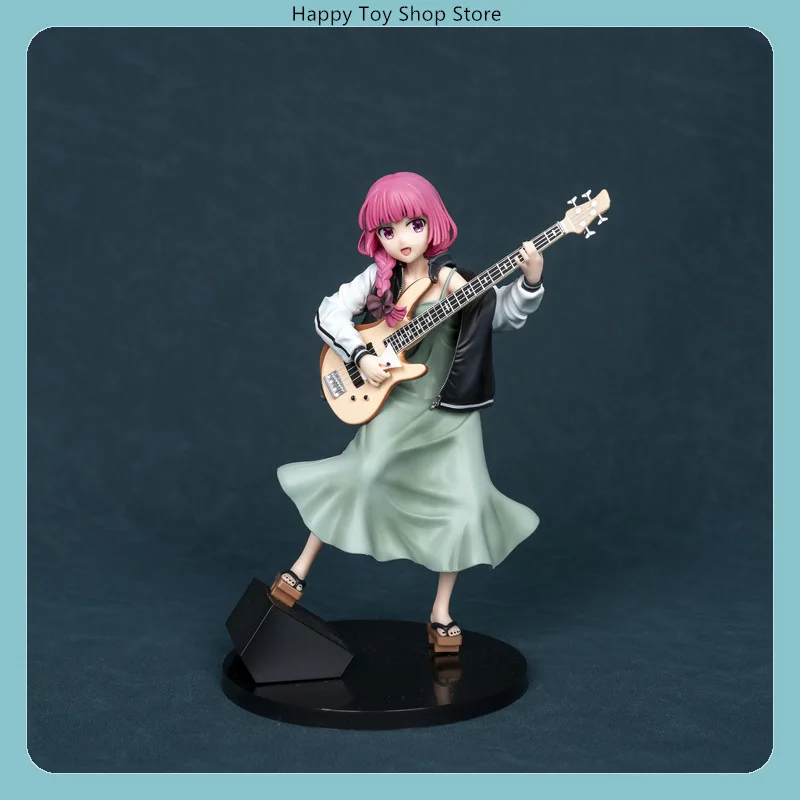 Bocchi the Rock Hiroi Kikuri Anime Figure with Bass Guitar - Collector's Edition Desktop Decoration
