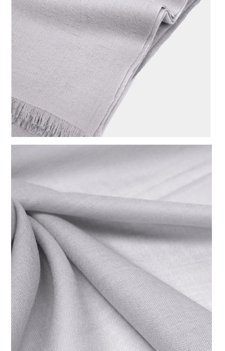 Winter Warmer Einfarbiger Kaschmir-Wollschal für Damen, Großer 70*200cm Wollschal, Wickel, Bufanda, Damenschals, Hijab – Detail 24
