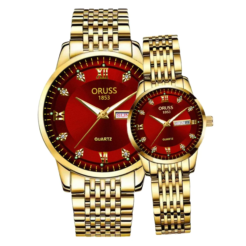 Elegant Automatic Couple Watches - Night-Luminous, Waterproof, and Luxuriously Simple Design