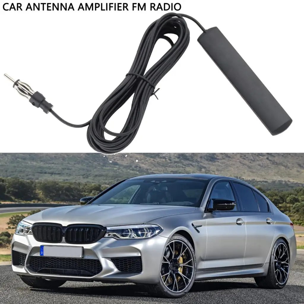 Car-Radio-AM-FM-Antenna-Universal-Auto-5M-Length-Signal-Amp-Amplifier ...