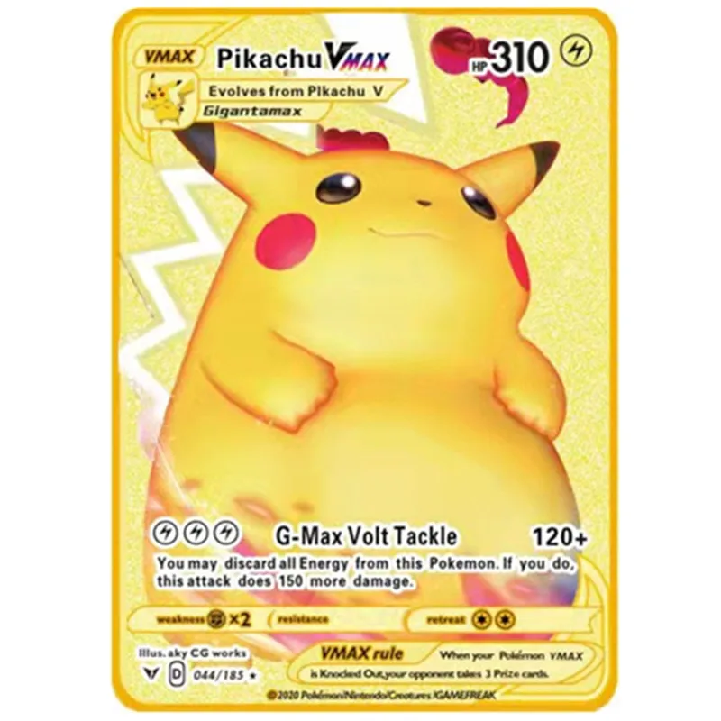 English Version Pokemon Metal Card Anime Figure Pikachu Charizard Mewtwo Battle Trading Game Collection Cards Model Toy Gifts pokemon cards game cards animation game cards anime cards anime trading cards collectible cards