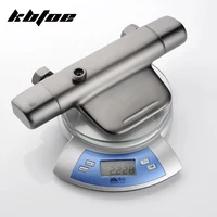 ปืนสีเทา Thermostatic อ่างอาบน้ำก๊อกน้ำห้องน้ำน้ำตกฝักบัวชุดทองเหลือง Handshower แรงดันวาล์วผสมน้ำ 6