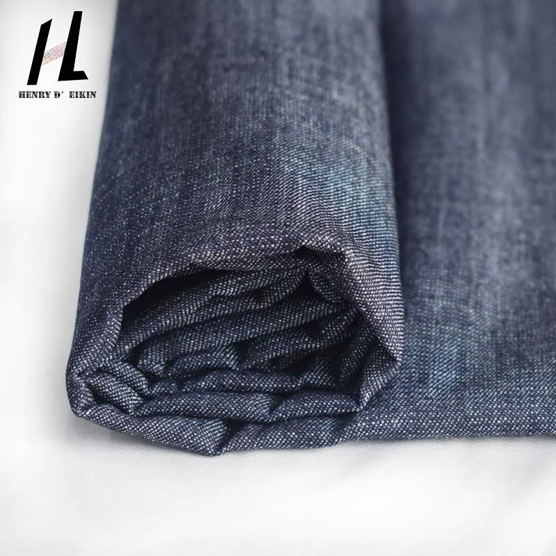Stock Low Price 190GSM Plain Light Denim Fabric Per Meter and Cue Piece For Shirt Sewing Clothing Sofa Fabric