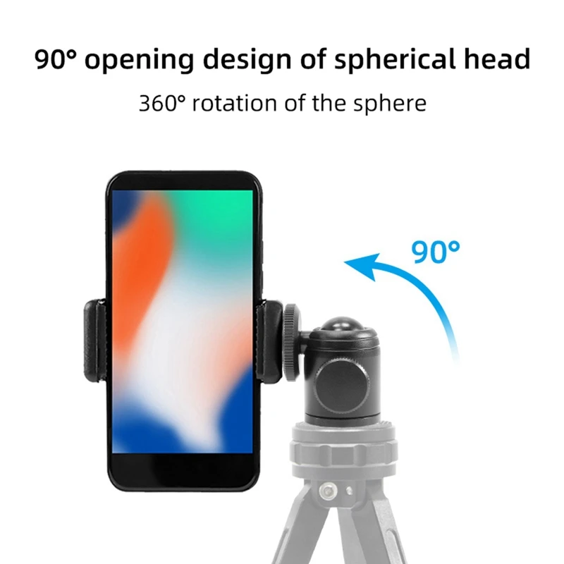 Aluminum Alloy Mini Convenient Spherical Head 360 Degree Rotating Tripod Video Panorama Head Photographic Accessories