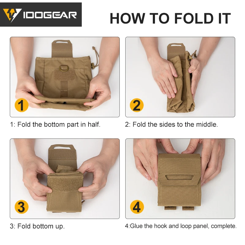 Poche De Delestage Pochette Tactique De Vidange IDOGEAR - Sac Pliable