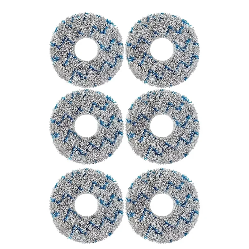 

6pcs Mop Cloth Washable Mop Pads Replacement For Ecovacs T10 TURBO Deebot X1 OMNI / X1 TURBO Vacuum Cleaner Parts Accessories