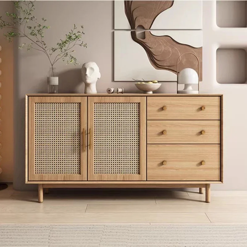 Display Shelf Sideboard Space Saving Furniture Kitchen Auxiliary Table Cabinet Showcases Modern Living Room et Credenza