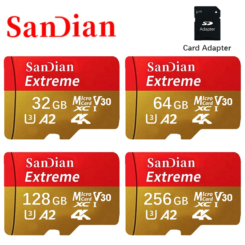 Scheda Mini Sd Originale Scheda Di Memoria Da 128Gb Scheda Tf Da 256Gb 512Gb 1Tb Per Fotocamere Telefoniche Lettore Mp3/Mp4 Schede Di Memoria Flash Ad