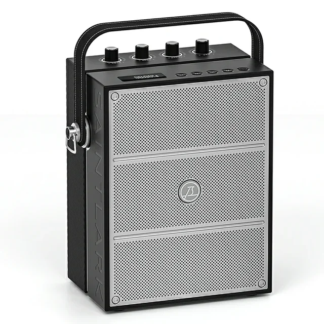 New Outdoor Indoor Karaoke Machine 60W Loudspeaker Music Player Portable Speaker Two Microphones for teaching conference guide 1