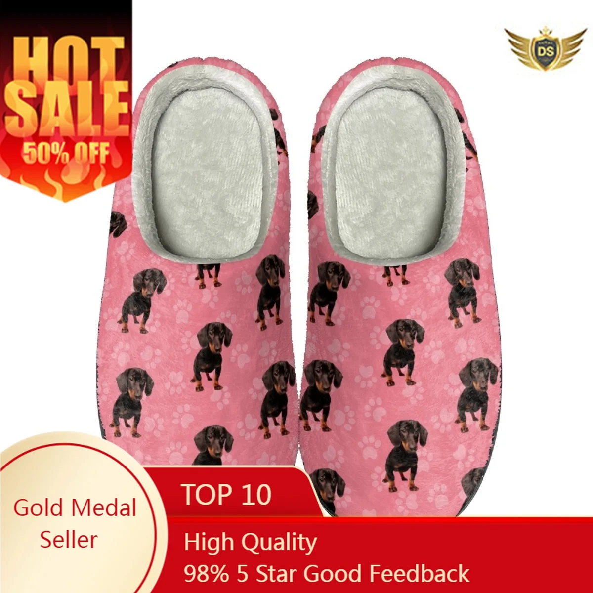 Dachshund Design Indoor Casual Footwear Autumu Winter Ladies Home Warm Slippers Dropshipping Comfortable Women Cotton Slippers