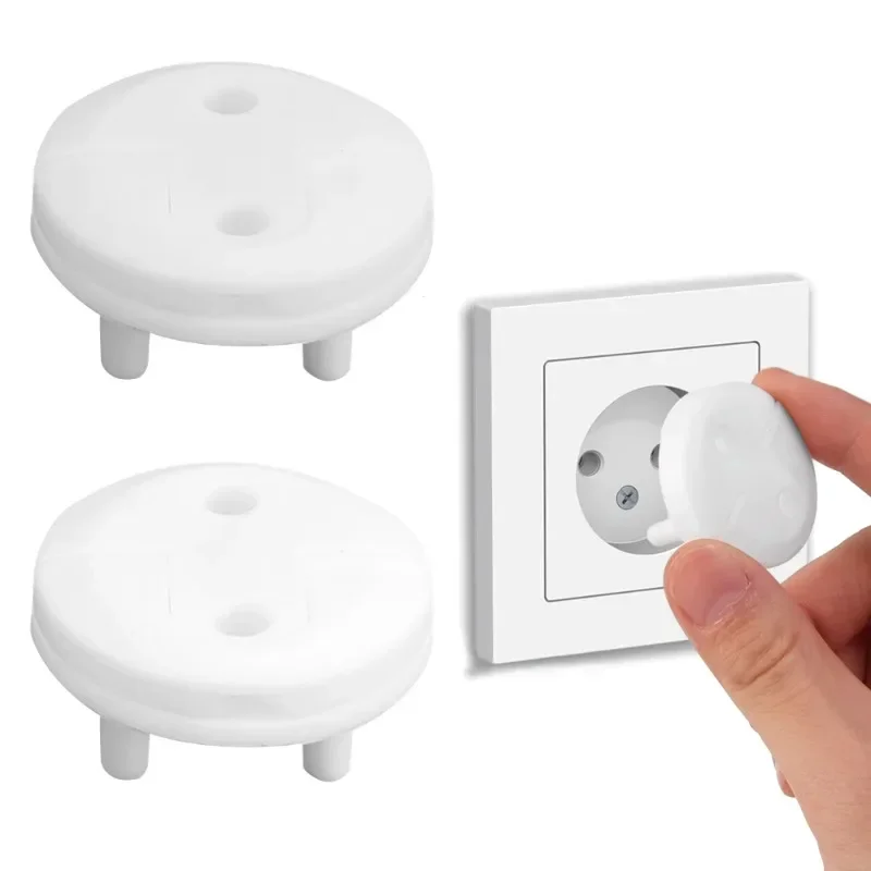Socket Covers White Electrical Safety Socket Protective Cover Baby Care Safety Guard Protection Children Anti Electric Shock Rotate Protectors