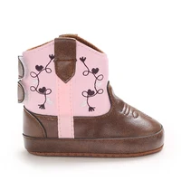 0-18M Fashionable and popular baby shoes Western denim midsole boots autumn and winter warm and anti slip casual walking shoes 5