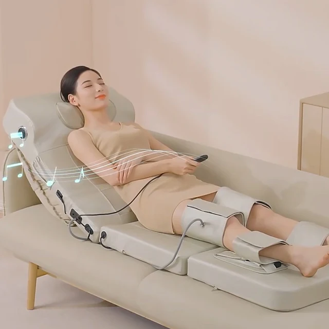 Electric Massager Chair Bigger Size Heating Vibrating Neck Back Body Cushion Massag for Home Lumbar Mattress Pain Relief 220V