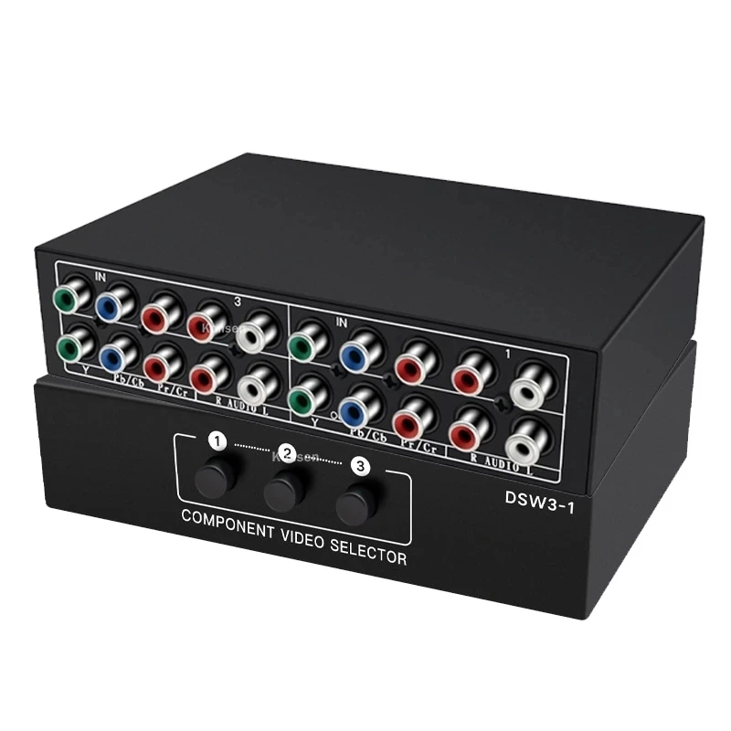 RGB component Switch selector 5 RCA 3way ypbpr cable component switch