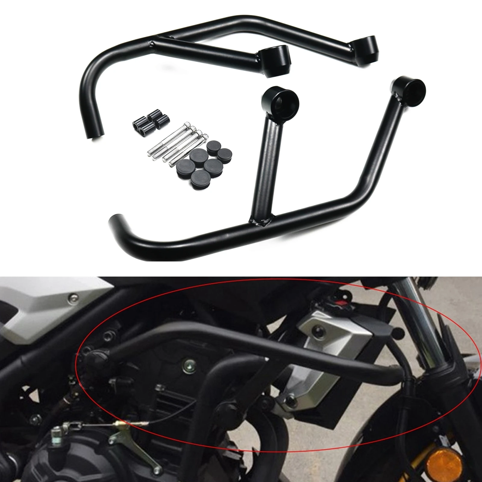 

Защита рамы мотоцикла, полоса защиты двигателя для Yamaha MT-03 2015-2023