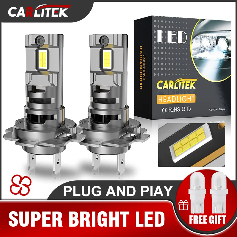 H7 LED Koplampen 12000LM 60W voor Auto, 6000K Witte - Pakket van 2