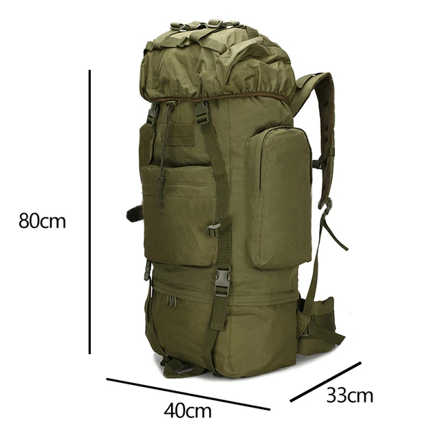 Mil-Tec 75L Military Army 'Ranger' Hiking Rucksack Backpack in Black, Olive  and Flecktarn Camouflage (Internal Frame)