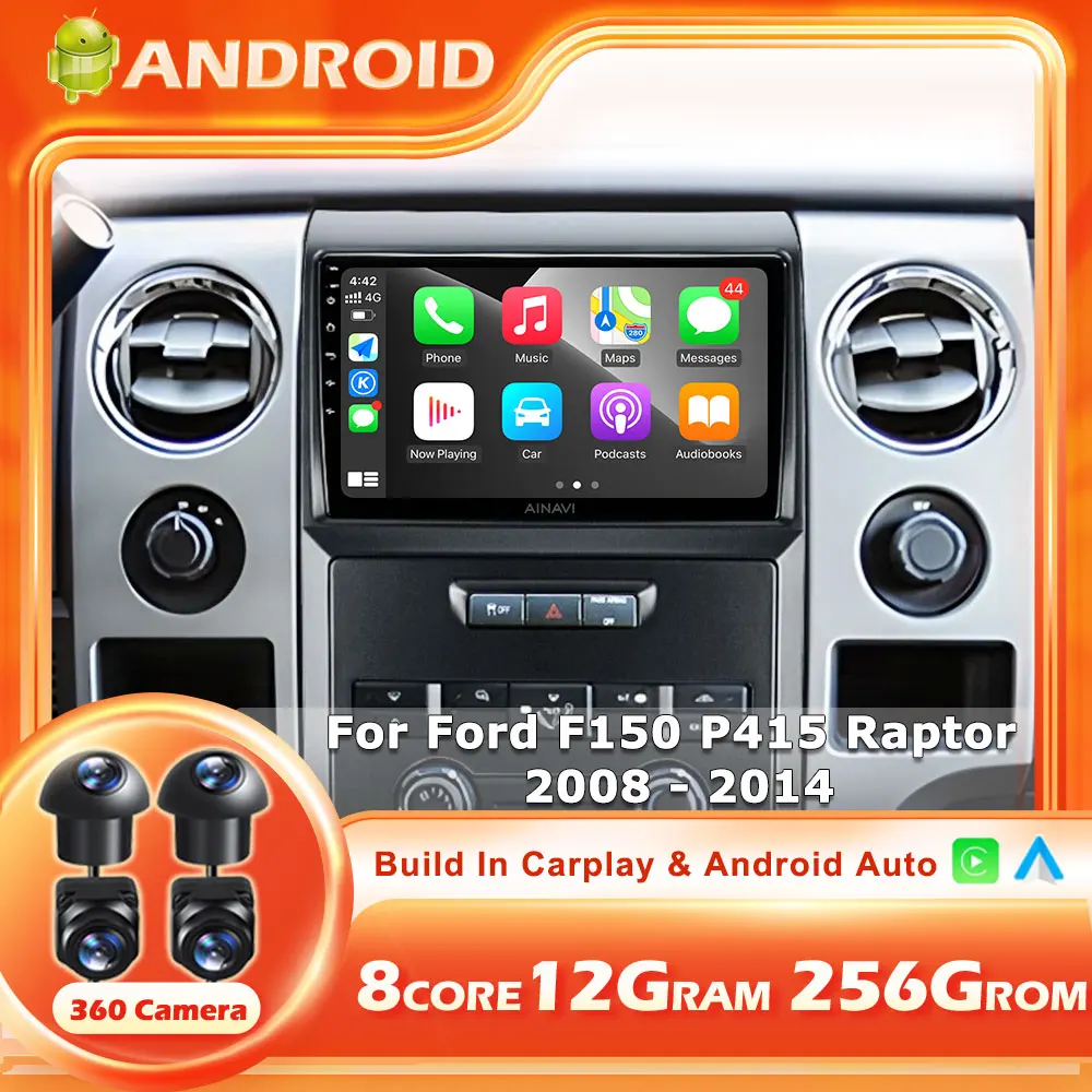 Android 16 For Ford F150 P415 Raptor 2008-2014 E53 X5 M5 Carplay Auto ...
