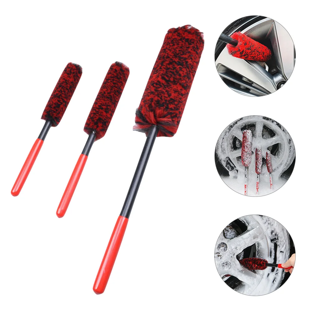 

3pcs Wheel Brush Wheel Cleaner Brush Wheel Rim Brush Car Tire Cleaning Brush